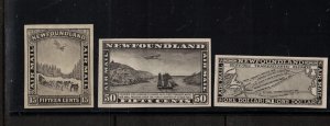 Newfoundland #C6P - #C8P Extra Fine Proof Set In Black On Wove Paper