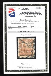 MOMEN: US STAMPS #307 USED PSE GRADED CERT XF-SUP 95J LOT #79307