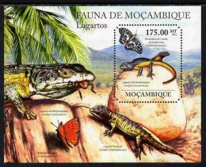 Mozambique 2011 Lizards perf s/sheet containing octagonal...