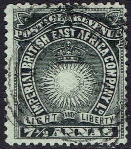 BRITISH EAST AFRICA 1895 LIGHT AND LIBERTY 7½A USED