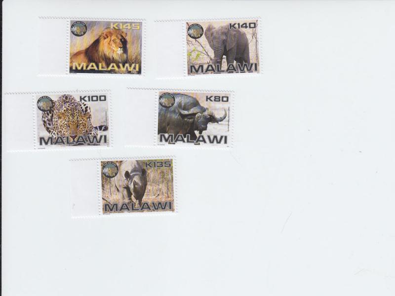 2011  Malawi Big 5 Animals (5) (Scott New) MNH