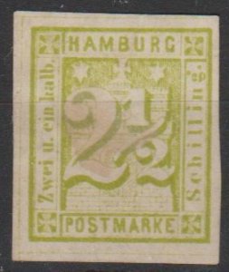 Mi: 9   MNG  1864  Hamburg  Cat € 110