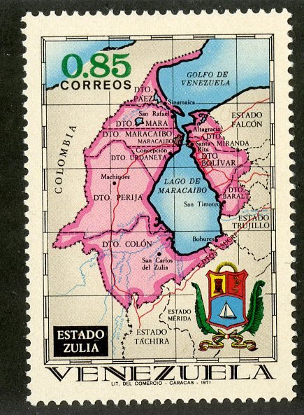 VENEZUELA 989 MNH BIN .95 MAP