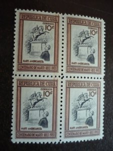 Stamps - Cuba - Scott# 500-509 - Mint Hinged Set of 10 Stamps in Blocks