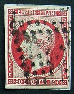 France, Scott 20, Used, on piece