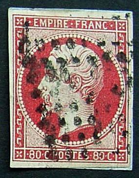 France, Scott 20, Used, on piece