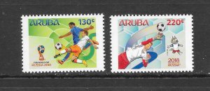ARUBA - CLEARANCE  #591-2  WORLD CUP  MNH