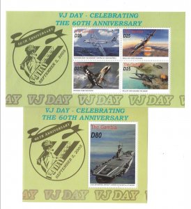 Gambia Sc 2963-4 NH issue of 2005 - WORLD WAR II, JV-Day