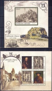 Gabon 2016 Art Paintings Albrecht Durer Sheet + S/S MNH