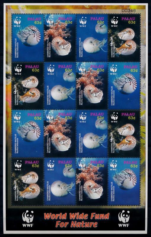 [66865] Palau 2006 Marine Life Nautilus WWF Sheet MNH