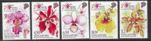 SINGAPORE SG2030/4 2011 WORLD ORCHID CONFERENCE MNH