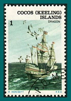 Cocos 1976 Ships, 1c used #20,SG20