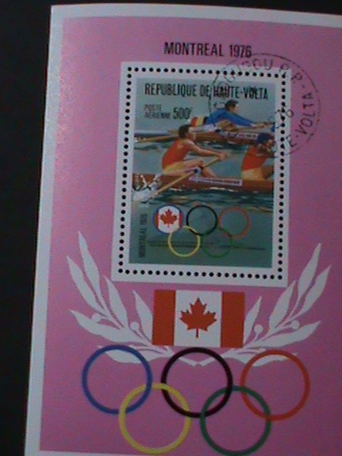 ​UPPER VOLTA-1976-OLYMPIC GAMES-MONTREAL'76 CANADA-CTO S/S VF-FANCY CANCEL