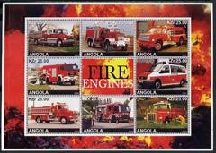 ANGOLA SHEET FIRE ENGINES FIREFIGHTERS