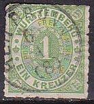 Wurttemberg 47 1869 Numeral Used HR