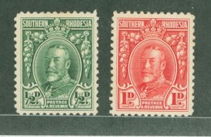 Southern Rhodesia #16/17 Unused Single (King)