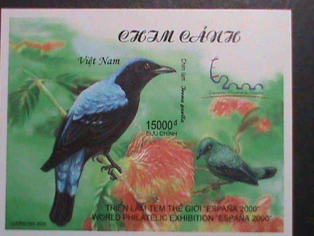 ​VIETNAM 2000 SC#3002 ESPANA'2000 INTEL. STAMP SHOW- RARE IMPERF MNH S/S-VF