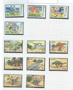 Nauru #552-563 Mint (NH) Single (Complete Set) (Fauna) (Soccer) (Sports)