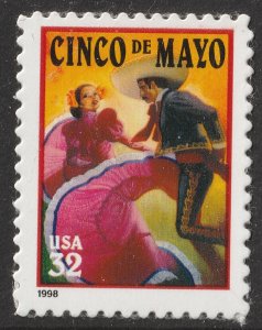 US 3203 Cinco De Mayo 32c single MNH 1998