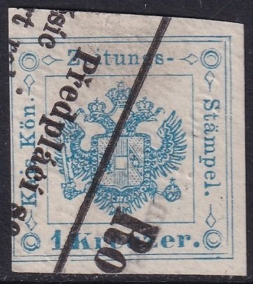 Austria 1877 Sc PR5 used printed with Hungarian newspaper