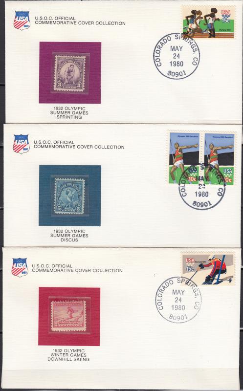 USA - Olympic Games FDC collection - (1455)