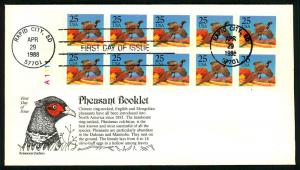 #2283a Pheasant Booklet Pane of 10 - Aristocrat Cachet MG