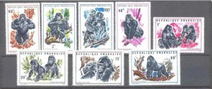 Rwanda 359-66 MNH Animals/Monkies SCV10.80