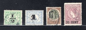 Netherlands Indies #137-140   VF/XF, Used, Surcharged .... 4220097