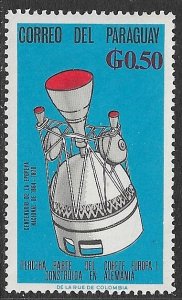 PARAGUAY 1966 50c German Contribution in Space Research Issue Sc 947 MLH