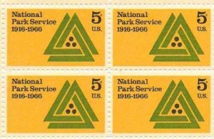 1966 National Park Service Block of 4 5c Postage Stamps, SC#1314, MNH, OG