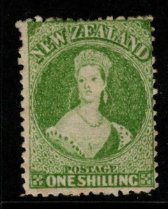 NEW ZEALAND SG125 1864 1/= YELLOW-GREEN p12½ MTD MINT 