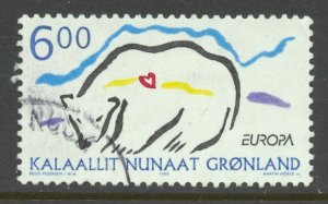 Greenland Scott 348 Used - 1999 6k Europa/Polar Bear - SCV $2.50