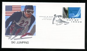 US 3552 Winter Olympics - Ski Jumping UA Fleetwood cachet FDC