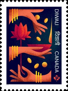 DIWALI = DIE CUT Booklet stamp MNH Canada 2024