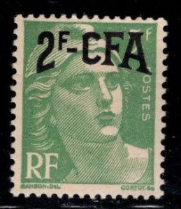 Reunion CFA Scott 285 MH* key stamp top value of set