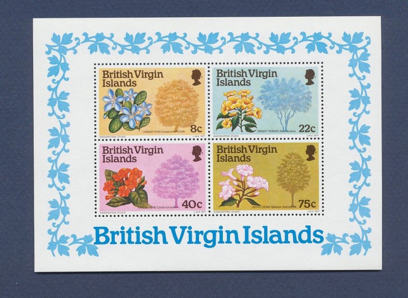 BRITISH VIRGIN ISLANDS - Scott 341a -  MNH S/S - Flowers 1978