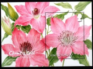 GUERNSEY SGMS1894 2021 CLEMATIS GOLD MNH