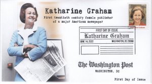 22-121, 2022 ,Katharine Graham, Pictorial Postmark, First Day Cover, Washington  