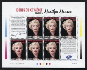 NIGER 2023 ICONS OF THE 20th CENTURY MARILYN MONROE SHEET MINT NEVER HINGED