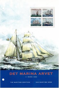 MB158 Sweden 2339-2342 MNH collector's sheet Sailing ships Martin Morck