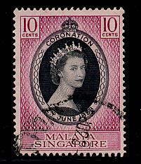 Singapore Scott # 27, used