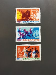 Singapore 161-163 VF MH. Scott $ 9.25