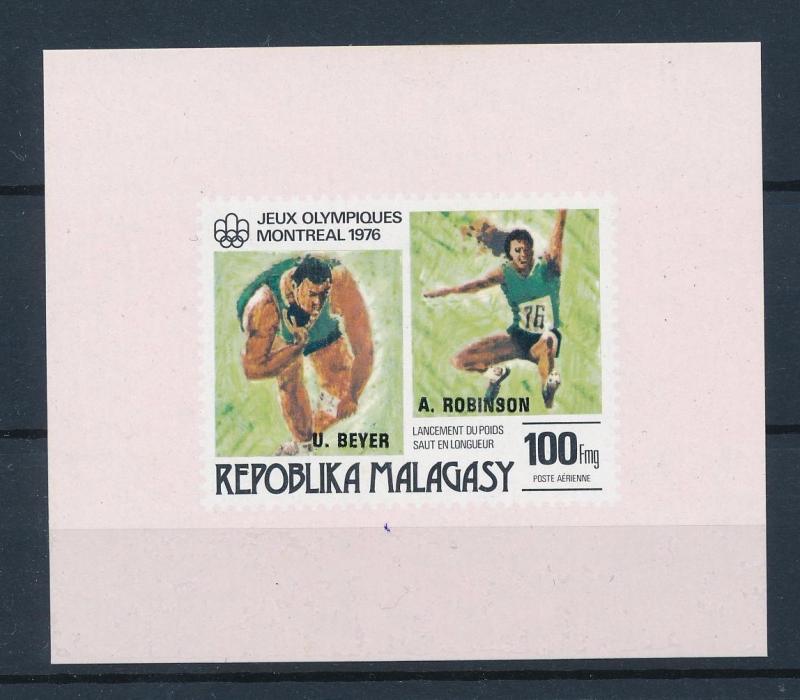 [55782] Madagascar 1976 Olympic games Athletics Overprint MNH Sheet