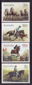 Australia-Sc#984-7- id12-unused NH set-Horses-Animals-1986-