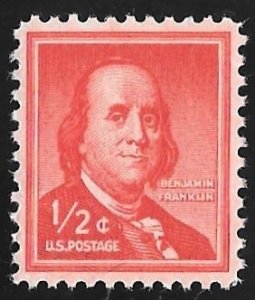 1030 1/2 cent Franklin Stamp Mint OG NH EGRADED VF-XF 88