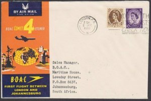 GB 1959 BOAC first flight cover to South Africa.............................L595