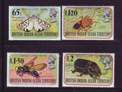 British Indian Ocean Terr Sc 86-9 1978 Insects stamps mint