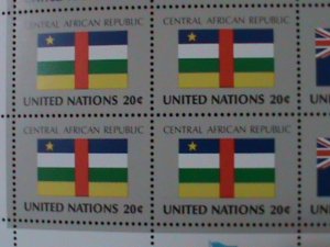 UNITED NATION-1984 SC#437-40- FLAGS SERIES-MNH SHEET-VF  WE SHIP TO WORLDWIDE