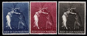 San Marino Scot 692-694 MNH** Mystic Nativity by Botticelli Christmas set.