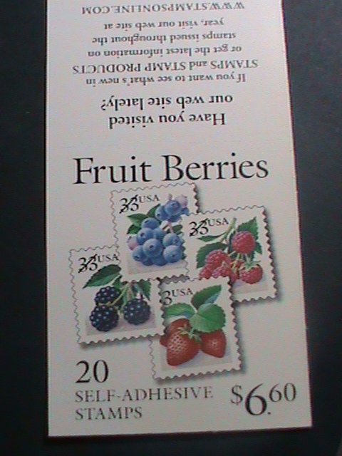​UNITED STATES-2000-SC# 3404-7 THE AMERICAN BERRIES-MNH BOOKLET VERY FINE